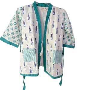 Pinklay Lighthouse Magic Block Printed Waffle Cotton Beach Nautical Bath Robe М